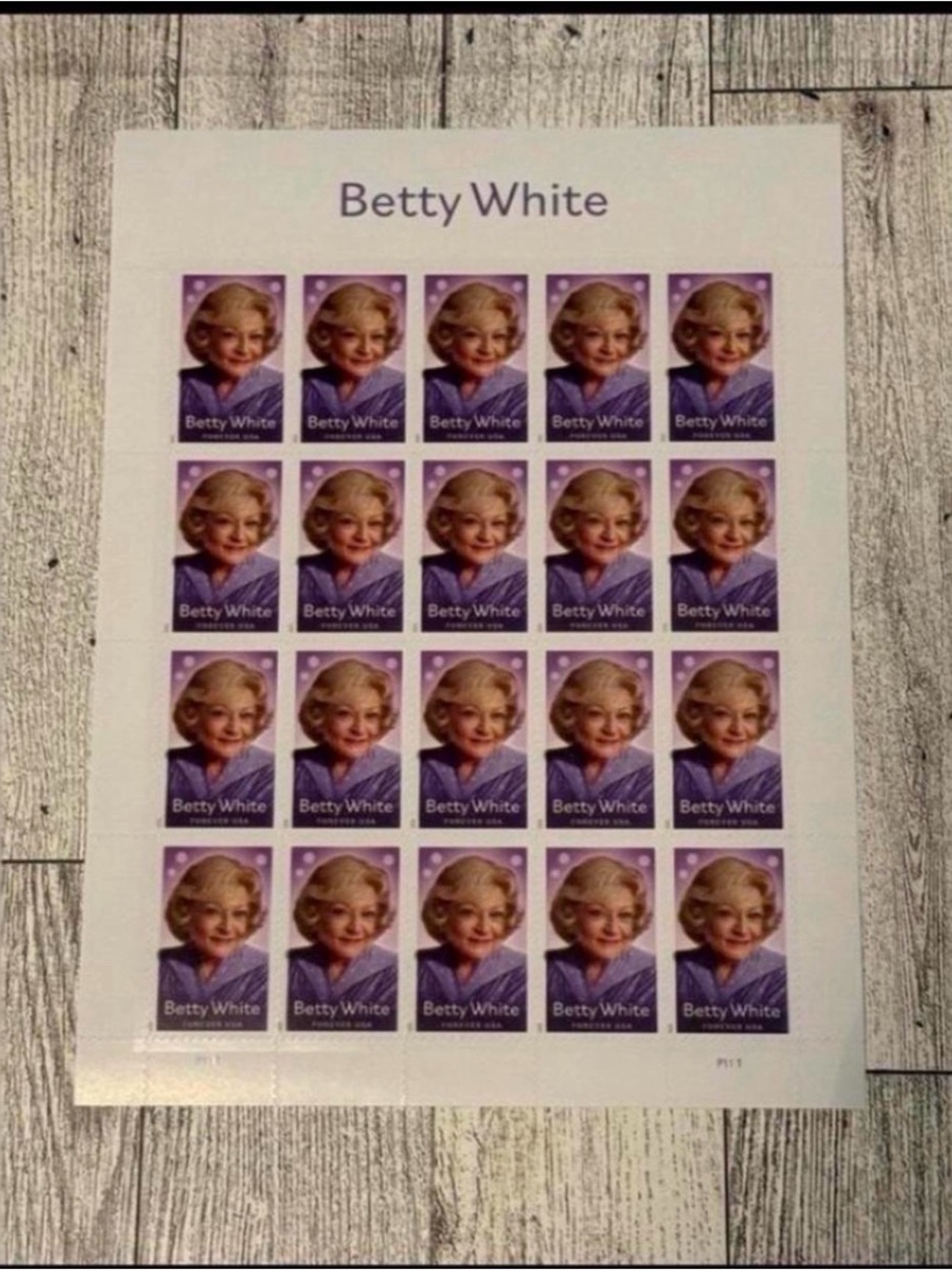 20 Betty White Commemorative USPS Forever Stamps